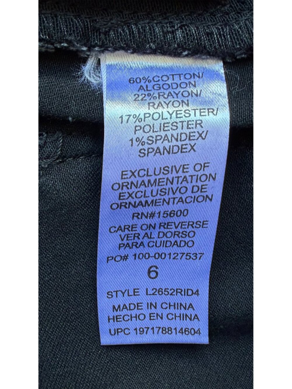 WIT & WISDOM NWT SAM HIGH RISE WASHED BLACK WIDE LEG JEAN. SIZE 6 - Picture 14 of 15